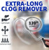 Professional Slow Drain Cleaner, 10-Foot Metal Snake for Hair, Food, Debris Removal from Pipes, Plumber Tools