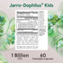 Jarrow Formulas Jarro-Dophilus Kids Probiotics, 60 Sugar-Free Raspberry-Flavored Chewable Tablets, 1 Billion CFU