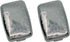 Set 2 of Etched Rectangular Pocket Purse Pill Box & Organizer with Dual Compartments (Victorian - Pewter)