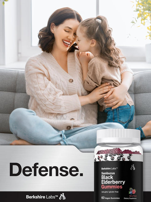 Horbaach Sambucus Black Elderberry Gummies | 60 Count | Vegan, Non-GMO, Gluten Free with Zinc and Vitamin C