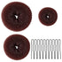 TsMADDTs Donut Hair Bun Maker, 3PCS Dark Brown Ring Style Bun Maker with 20PCS U Shaped Hair Pins for Women