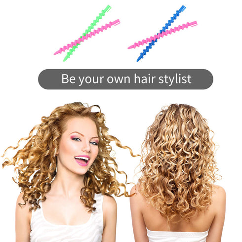 WILLBOND 40 Pieces Hair Perm Rods, Spiral Plastic Curling Rollers for Women, 6.10 x 0.24 Inch Salon Tools