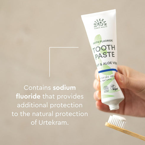 Urtekram 75ml Organic Mint & Fluoride Toothpaste
