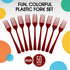 50 Pcs Disposable Burgundy Plastic Forks, Heavy Duty Burgundy Cutlery for Parties, Exquisite Flatware