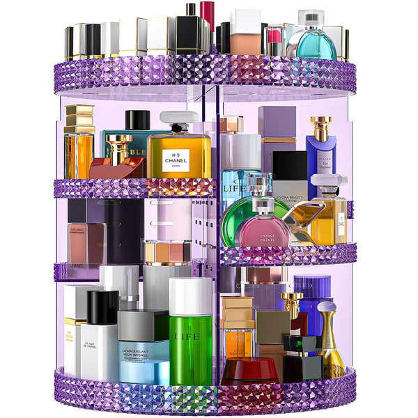 Makeup Organizer 360 Degree Rotating Cosmetic Storage Organizer, Large 7 Layers Acrylic Make Up Organizer for Vanity,
