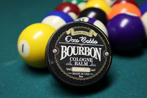 Occo Bobbo Solid Cologne, Bourbon and Sandalwood Scent, 2 Ounce Concentrated Balm for Men