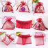 Wuligirl 100pcs Sheer Organza Bag 4X6 with Drawstring - Jewelry Pouches for Party Wedding Favors