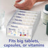 Patterson Medical 7 19 12 5.4 cm Anabox Weekly Pill Organiser, Day Pill Box, Handy Organised Tablet