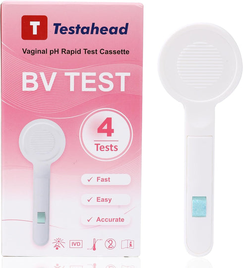 Vaginal pH Test Strips - Feminine Health Kits for Bacterial Vaginitis, Trichomonas Vaginitis, Individual Aluminum Foil