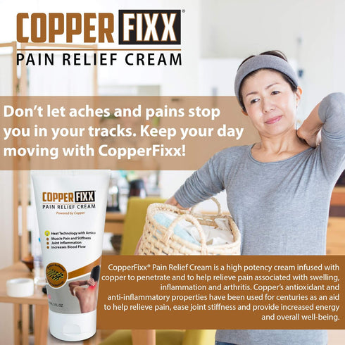 Pain Relief Cream, 5 Fl Oz Tube with Copper Heat Technology - Arnica for Muscle, Joint Inflammation, Fast Acting