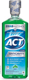 ACT Anticavity Fluoride Mouthwash 18 fl. oz., Zero Alcohol, Mint, with Accurate Dosing Cup
