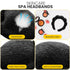 Spa Headband for Washing Face with Wristband, Set of 2 Sponge Makeup Headbands for Women, Black & Pink