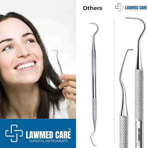 Plaque and Tartar Remover Stainless Steel Dental Tool Set - Dental Pick and Tooth Scraper Kit (Pack of 1)
