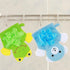 2 Pcs Bath Mitt Washcloths Gloves, Cute Cartoon Exfoliating Glove Body Scrubber for Kids Shower (Blue Bear, Green Frog)