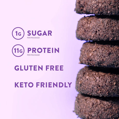 HighKey Low Carb Keto Brownie Bites, Sugar Free Chocolate Protein Cookies, Gluten Free Snack, Keto Friendly Food, 3pk