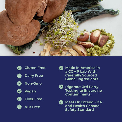 Simplix Natural Supplement for Immune System Support, 60 Veggie Capsules with Researched Mushroom & Seaweed