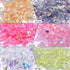 Nail Art Glitter Mylar Slices - Irregular Sequins Glass Pieces Foil Flakes Decoration, 12 Colors