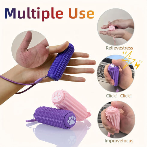 Yonaso (2 Pack) Little Ouchies Fidget Clicker - Pain Stim Sensory Tool for ADHD Kids & Adults, Stress Relief Focus