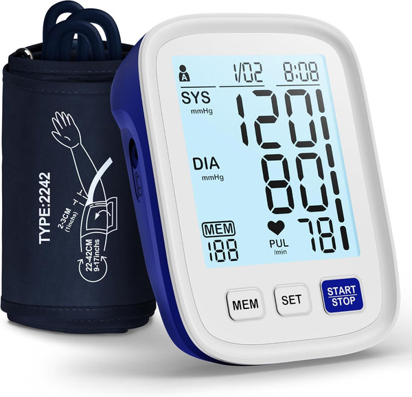 VORTISANERY Blood Pressure Monitor Upper Arm, 9-17 Inches Medium/Large BP Cuff, Accurate Automatic