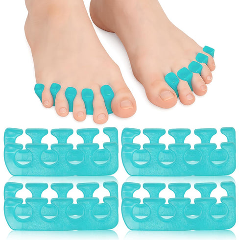 Iconikal 8-Pack Pedicure Gel Toe Separator - Soft Reusable Bunion Relief Spa Day Foot Care Supply