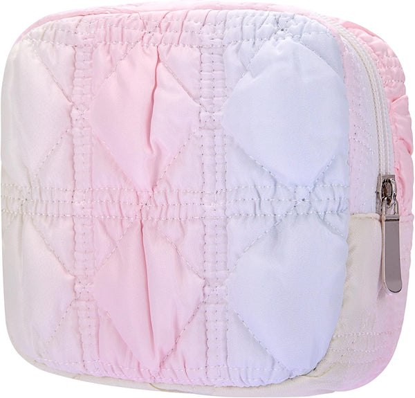 SERTRI Period Bag for Girls, Quilted Period Pouch for Women, Sanitary Napkin Storage