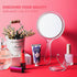 Jetec Double-Sided Hand Mirror - Handheld 1X/2X Magnifying Mirror with Handle, Rounded Shape Makeup Mirror (Clear)