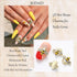RODAKY 10Pcs Gold Bee Nail Art Charms, 3D Gold Alloy Jewelry Charm for DIY Nail Design Supplies for Women