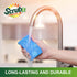 SCRUBIT Multi-Use Scrub Sponge, Non-Scratch Kitchen Sponges for Dishes, Heavy Duty & Odor-Free, 6 Count