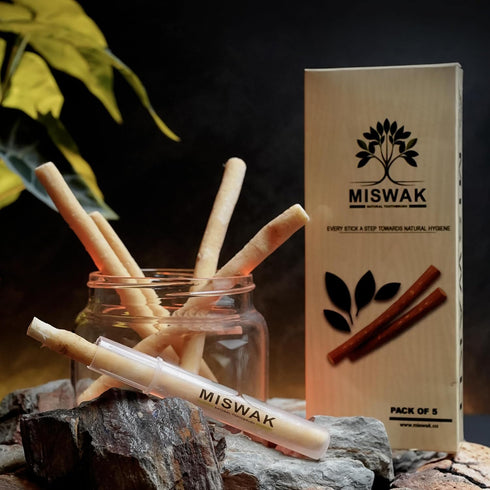 Sticks - Pack of 5 Natural Toothbrush Sticks with Vacuum Holder |
