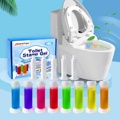 8Pcs Flower Stamp Toilet Gels, Toilet Stain Removal Cleaning Air Freshener, Toilet Scent Fresheners