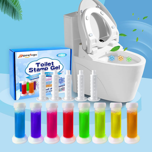 8Pcs Flower Stamp Toilet Gels, Toilet Stain Removal Cleaning Air Freshener, Toilet Scent Fresheners