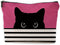 Black Cat Gifts - Cat Makeup Bag, Cat Mom Gifts, Small Cosmetic Bag for Purse (Pink Makeup Bag), 7x10 In