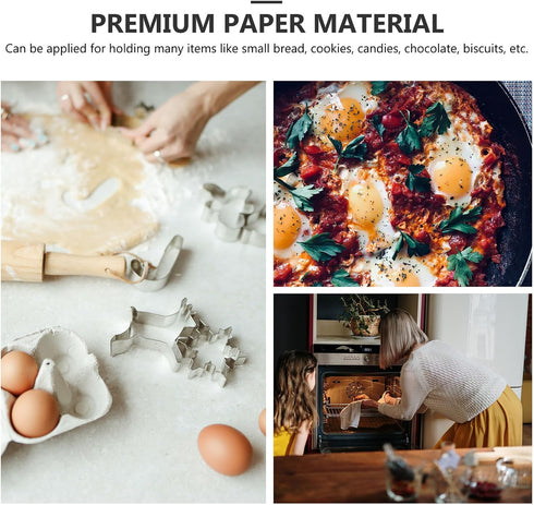 JOYOFREELY 500pcs 13x13.5cm Oil Proof Kraft Paper Bread Bags, Disposable Snack and Sandwich Wrapping Pouches