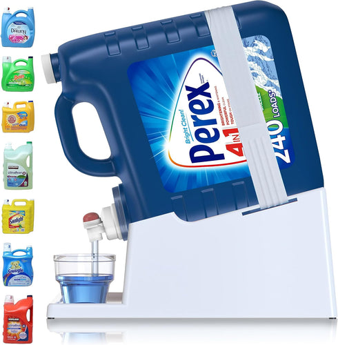 Skywin Versatile Laundry Detergent Stand, White - Liquid Holder and Organizer for Laundry Room