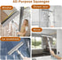 LzzzFZCF 2 Pack 5-in-1 12.6 Inches Extendable Window Squeegee with Spray, All-Purpose Window Cleaner Tool, Sponges