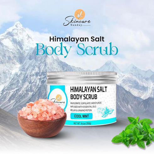 Himalayan Salt Body Scrub | Invigorate | Exfoliate | Moisturize - relax & uniwnd potion (COOL MINT)