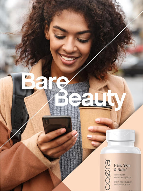 Hair, Skin and Nails Vitamins | 165 Softgels | Non-GMO & Gluten Free Supplement with Biotin, Collagen & Moroccan Argan