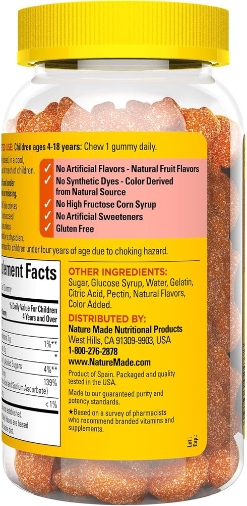 Nature Made Kids First Vitamin C Gummies, 110 Gummies, Immune Support