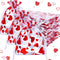 SIROGOGO 50 Pieces Heart Candy Bags, Organza Jewelry Pouches for Jewelry Packaging, Valentine's Day Party Supply