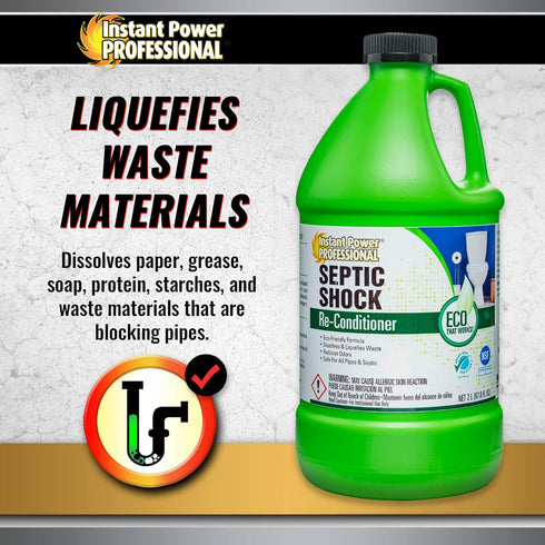Instant Power Professional Septic Shock Re-Conditioner, 67.6 Fl. Oz, Septic Tank System Treatment