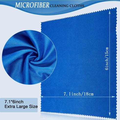 Frienda 100 Pieces Microfiber Cleaning Cloths 7 x 6 Inch Screen Microfiber Cloths for Smart Phones Laptops Tablets Lens TV Camera Lens Eyeglasses Glass Optical Cleaning Cloths