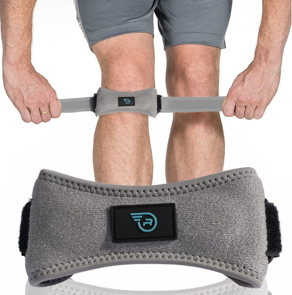 Run Forever Sports Patella Strap - Adjustable Knee Support for Pain, Hiking, Soccer & Squats