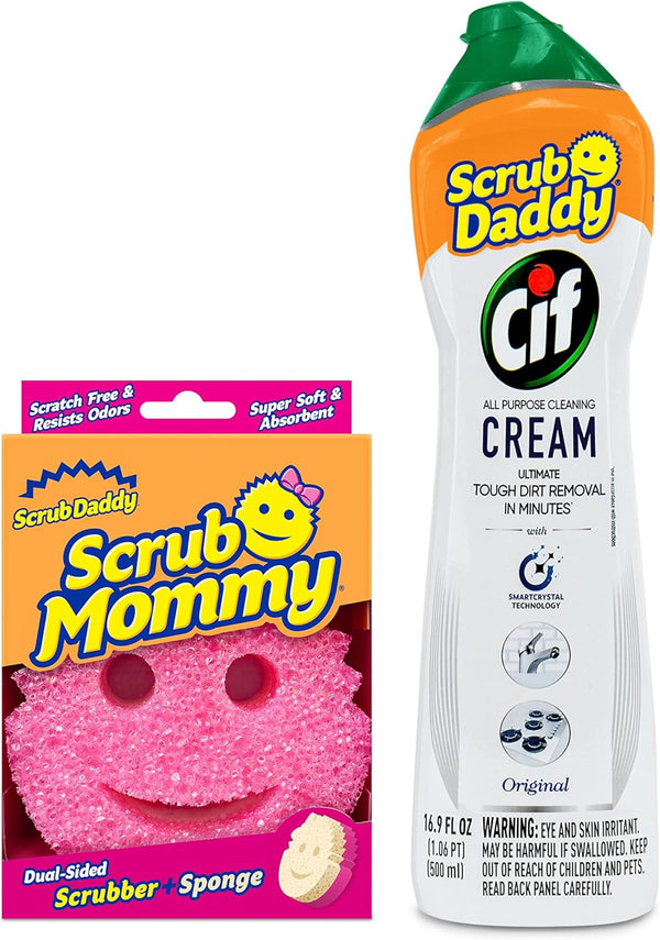 Scrub Daddy Scrub Mommy + Cif Cream All Purpose Cleaner, Original -