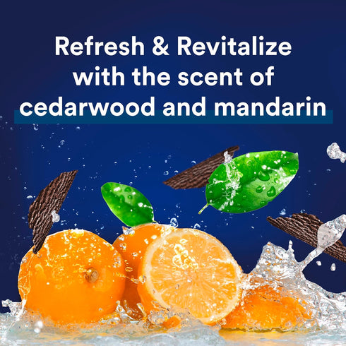 Moisturizing Body & Face Wash for Men by Suave, Cedarwood and Mandarin Scent, No Parabens, No Phthalates, 18 Oz Pack of