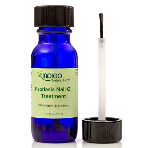 Indigo Natural Herbs Psoriasis Nail Oil Care - Relief for Toenails, Fingernails, Skin Care (15 ml)
