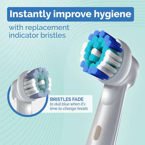 Replacement Toothbrush Heads for Oral B Braun - 16 Pack Milos Electric Deep Clean Brush Heads Compatible with Oral-B