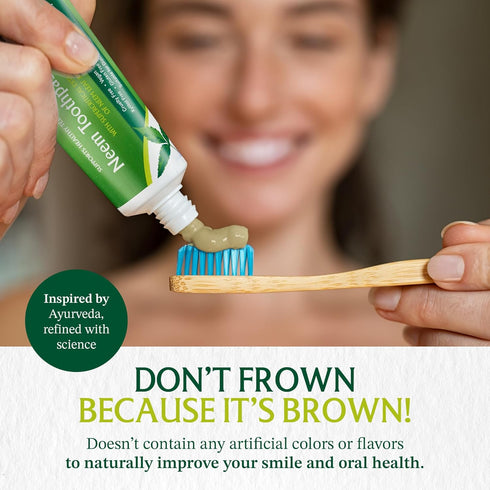 Neem Tree Farms 100% (4 Pack) Neem Fluoride Free Toothpaste - Adult and Children Friendly - Vegan Natural Toothpaste
