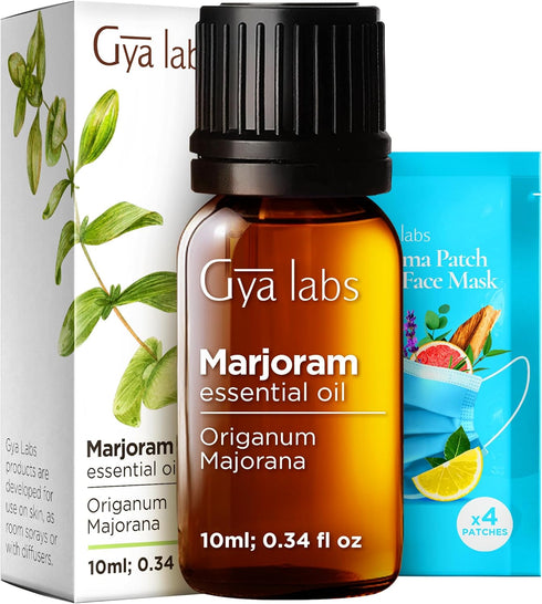 Set Set 2x0.34 oz Marjoram Essential Oil for Diffuser & Cypress Essential Oil for Skin - Aromatherapy Grade Essential