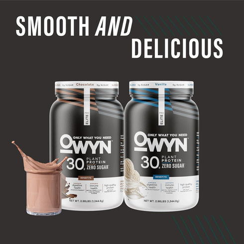 OWYN Only What You Need Pro Elite Vegan, 30g Plant-Based High Protein Powder, Zero Sugar, Dark Chocolate