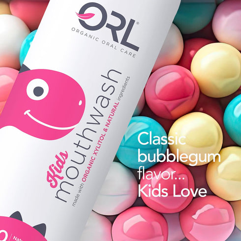 ORL Kids Natural & Organic Mouthwash Uniquely Formulated to Clean Your Mouth, Whiten Your Teeth Strengthen Tooth